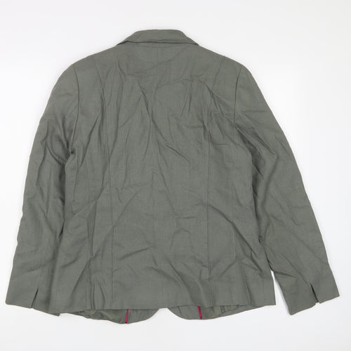 Bonmarché Womens Green Jacket Blazer Size 14 Button