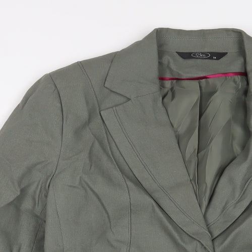 Bonmarché Womens Green Jacket Blazer Size 14 Button