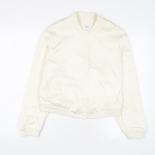 Marks and Spencer Womens Ivory Jacket Size 12 Snap