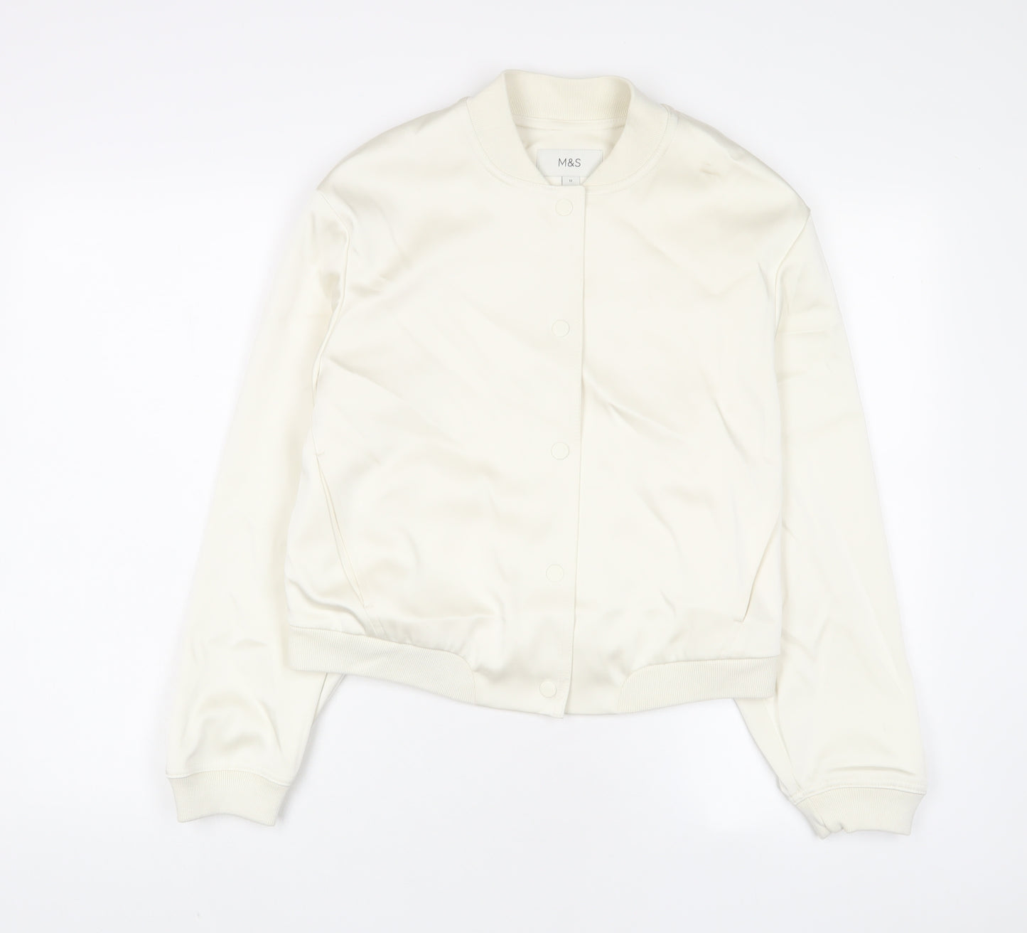 Marks and Spencer Womens Ivory Jacket Size 12 Snap