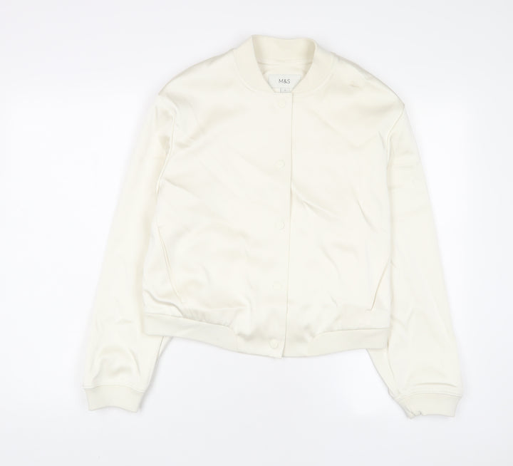 Marks and Spencer Womens Ivory Jacket Size 12 Snap