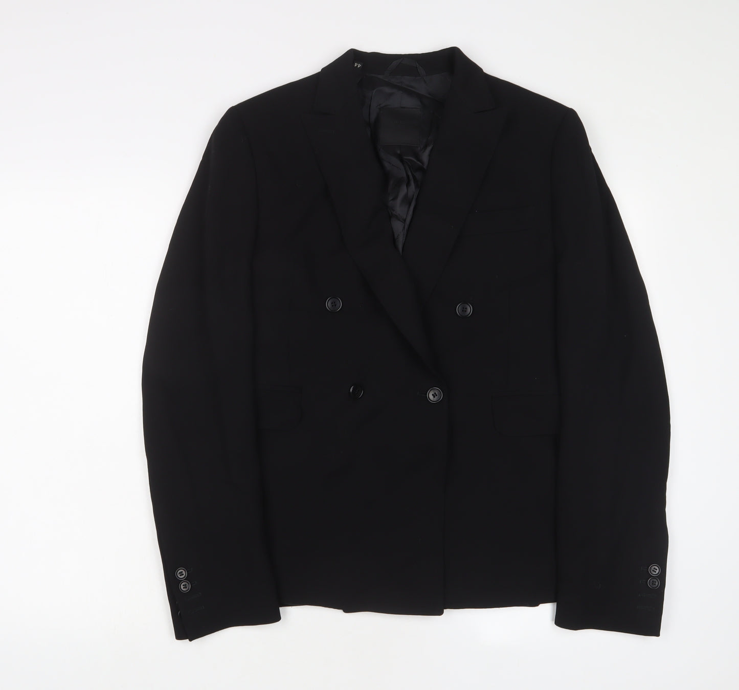 Costume National Womens Black Jacket Blazer Size 16 Button