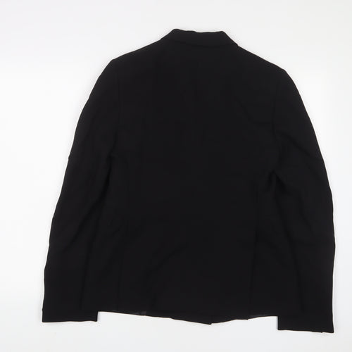 Costume National Womens Black Jacket Blazer Size 16 Button
