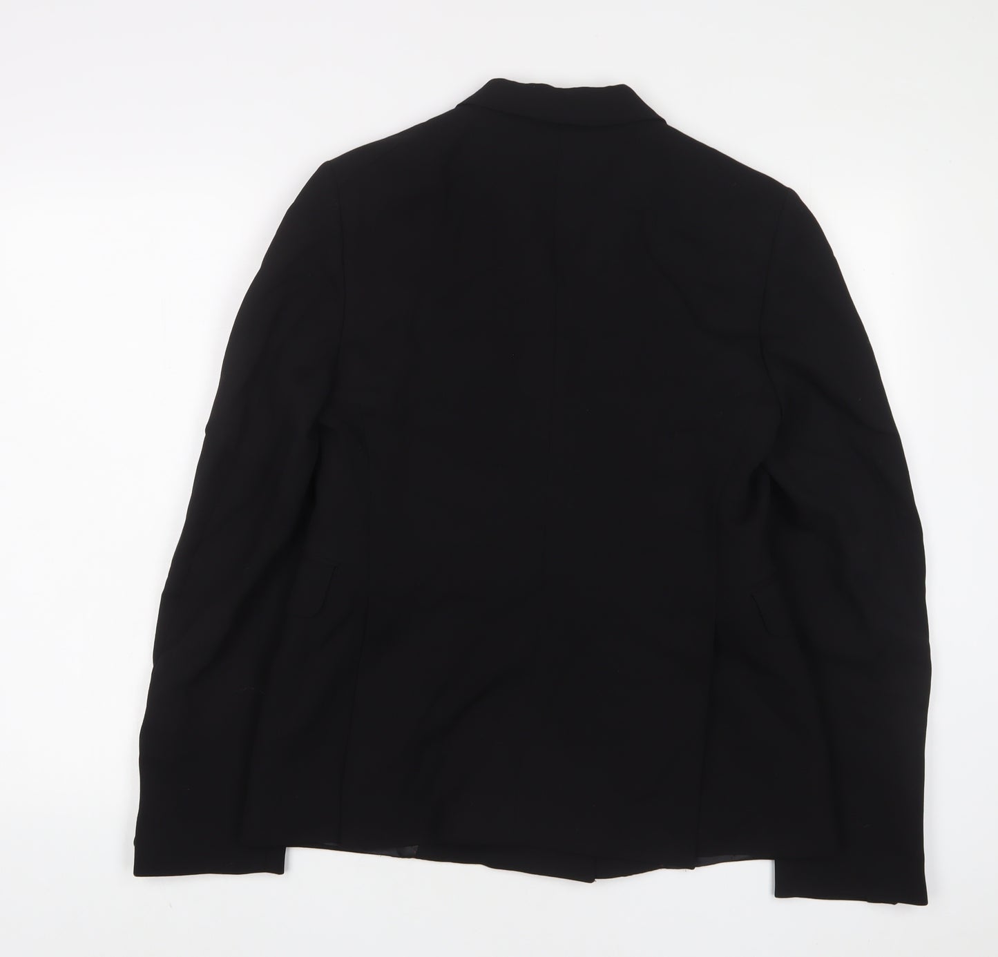 Costume National Womens Black Jacket Blazer Size 16 Button