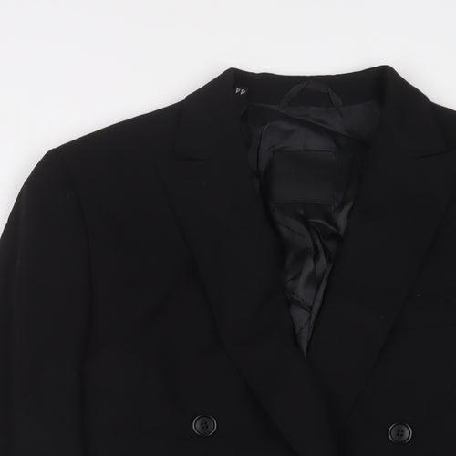 Costume National Womens Black Jacket Blazer Size 16 Button