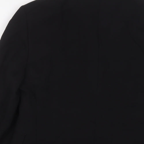 Costume National Womens Black Jacket Blazer Size 16 Button