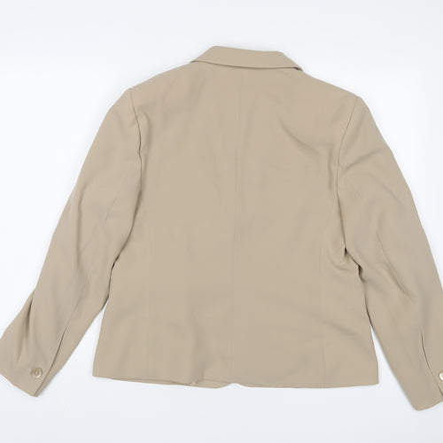 Marks and Spencer Womens Beige Jacket Blazer Size 12 Button