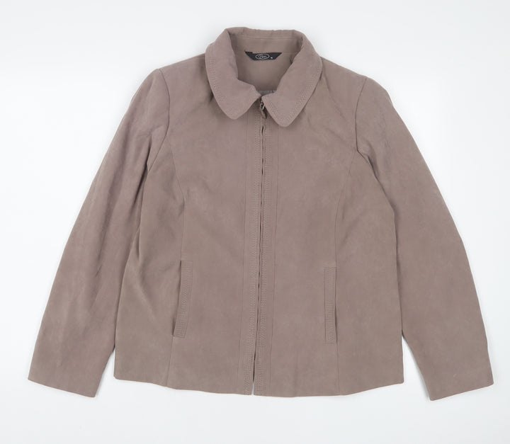 Bonmarché Womens Brown Jacket Size 16 Zip