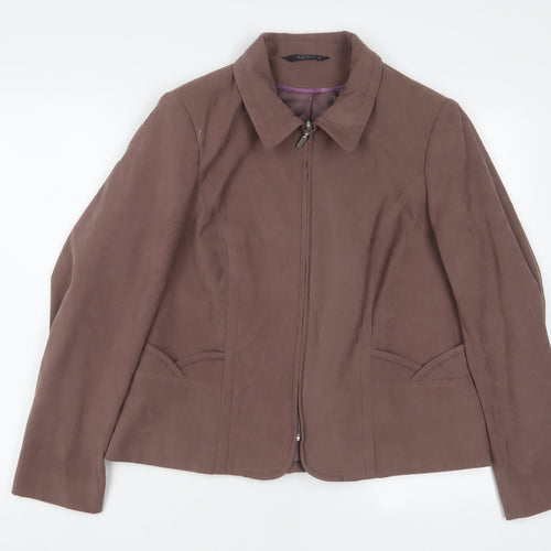 Bonmarché Womens Brown Jacket Size 16 Zip