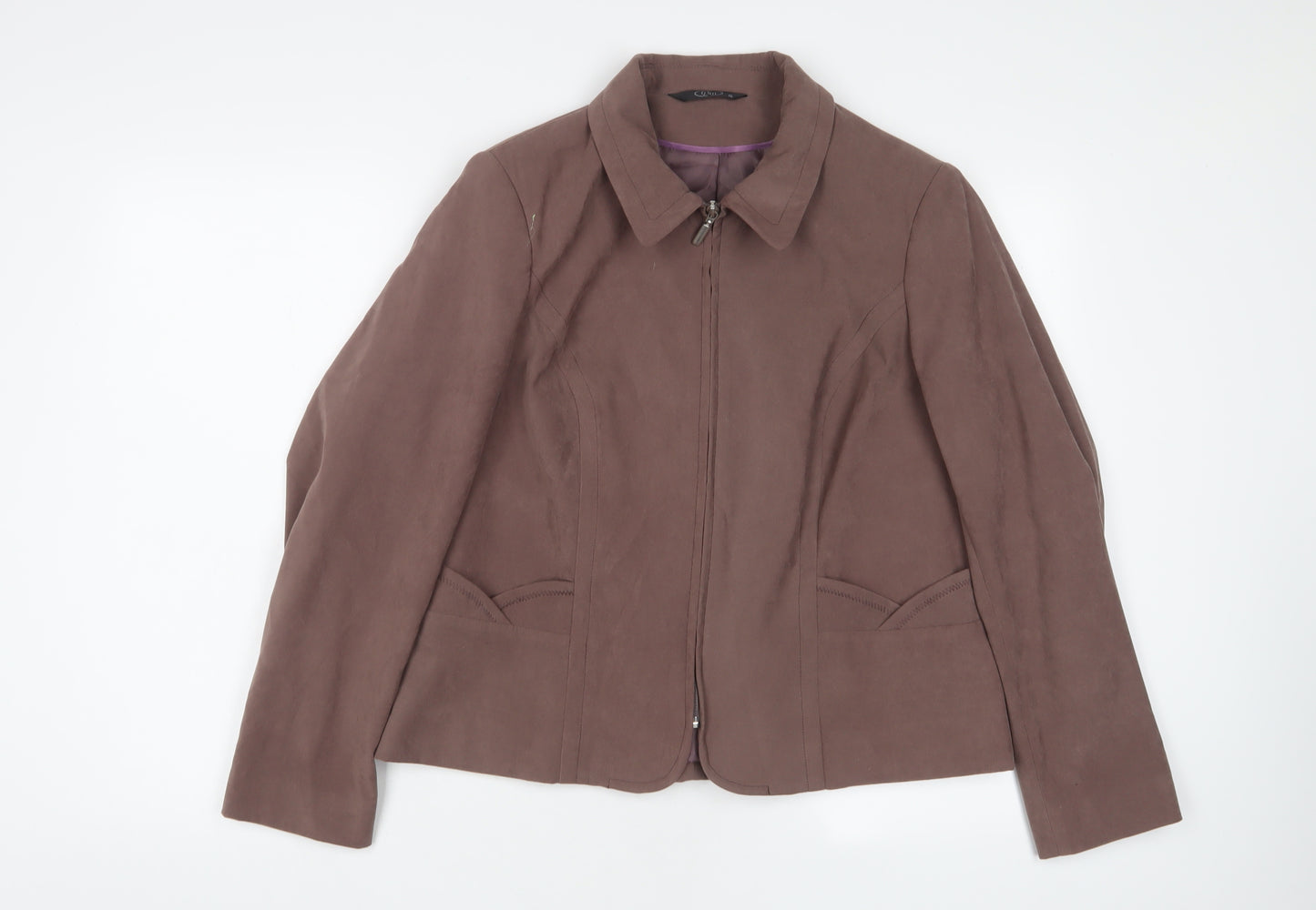 Bonmarché Womens Brown Jacket Size 16 Zip