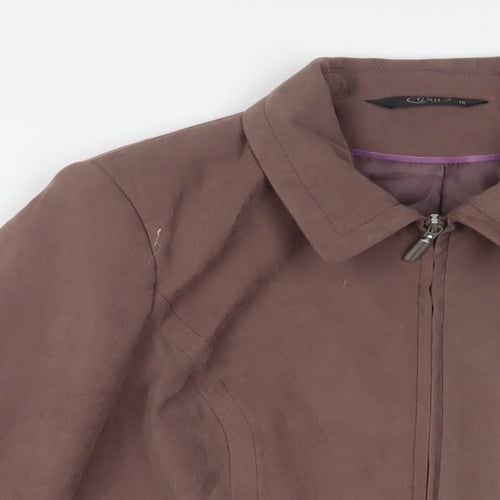 Bonmarché Womens Brown Jacket Size 16 Zip