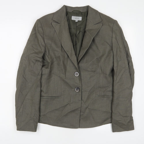 Marks and Spencer Womens Green Jacket Blazer Size 16 Button
