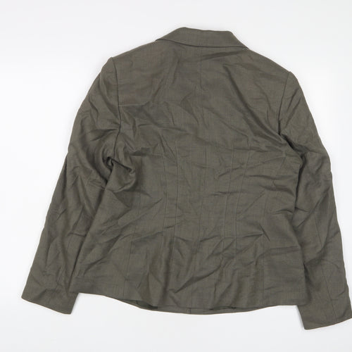 Marks and Spencer Womens Green Jacket Blazer Size 16 Button