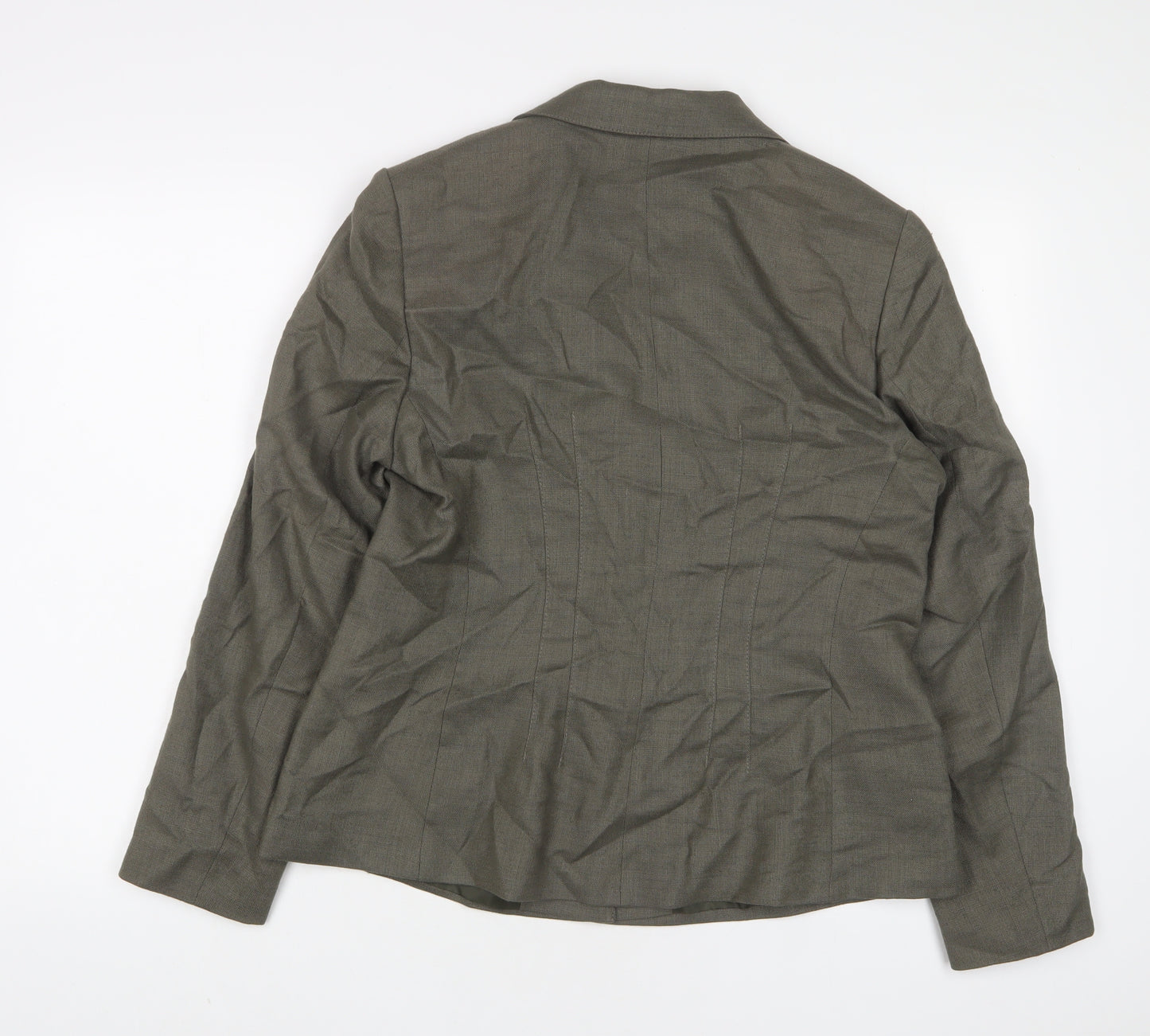 Marks and Spencer Womens Green Jacket Blazer Size 16 Button