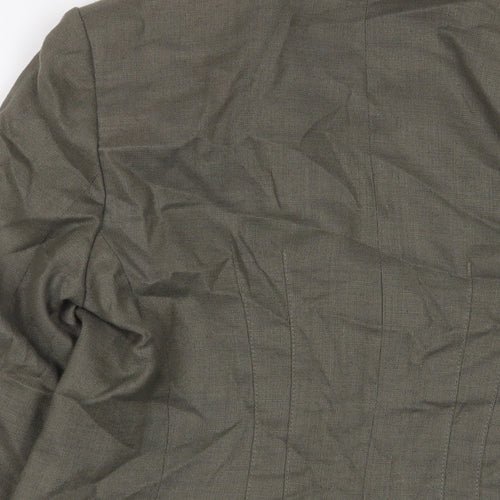 Marks and Spencer Womens Green Jacket Blazer Size 16 Button