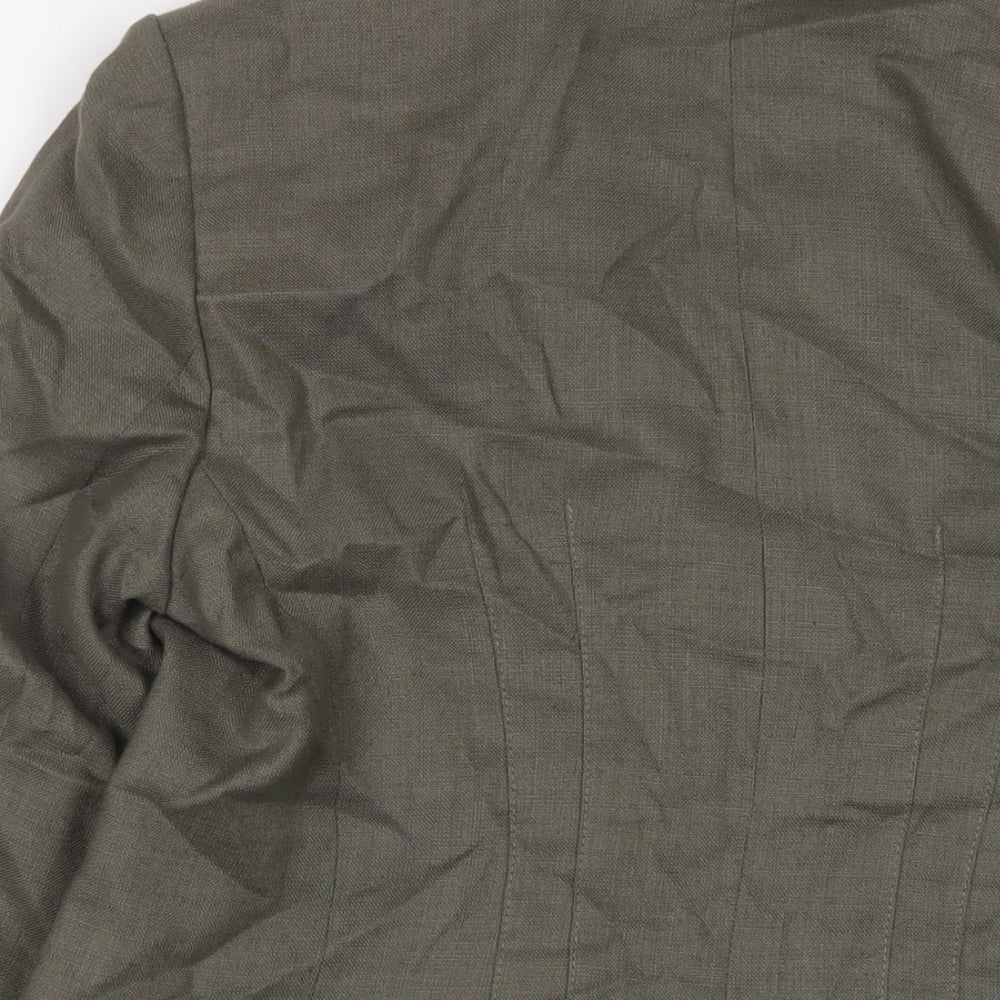 Marks and Spencer Womens Green Jacket Blazer Size 16 Button