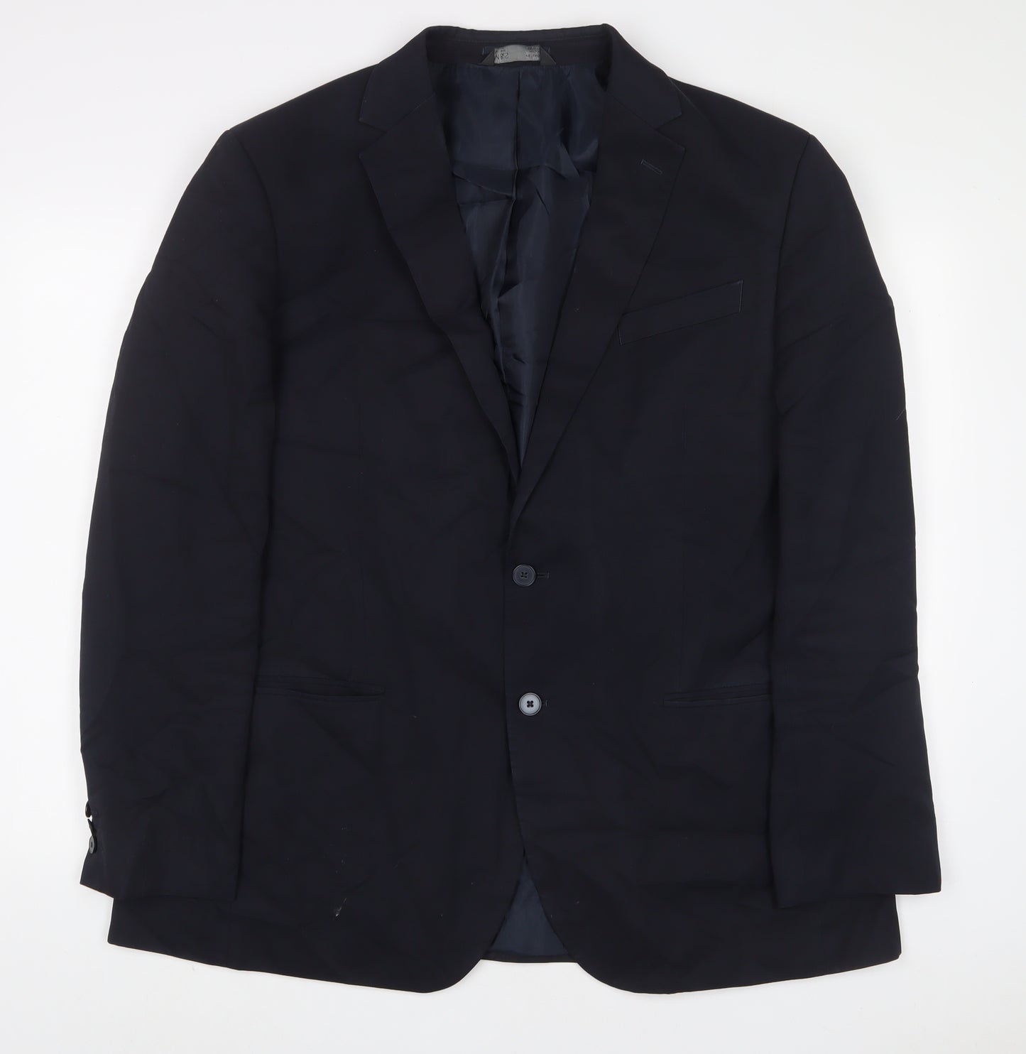 Marks and Spencer Mens Blue Polyester Jacket Suit Jacket Size 46 Regular