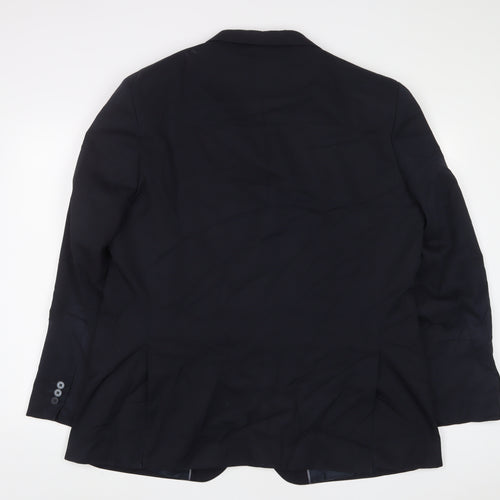 Marks and Spencer Mens Blue Polyester Jacket Suit Jacket Size 46 Regular