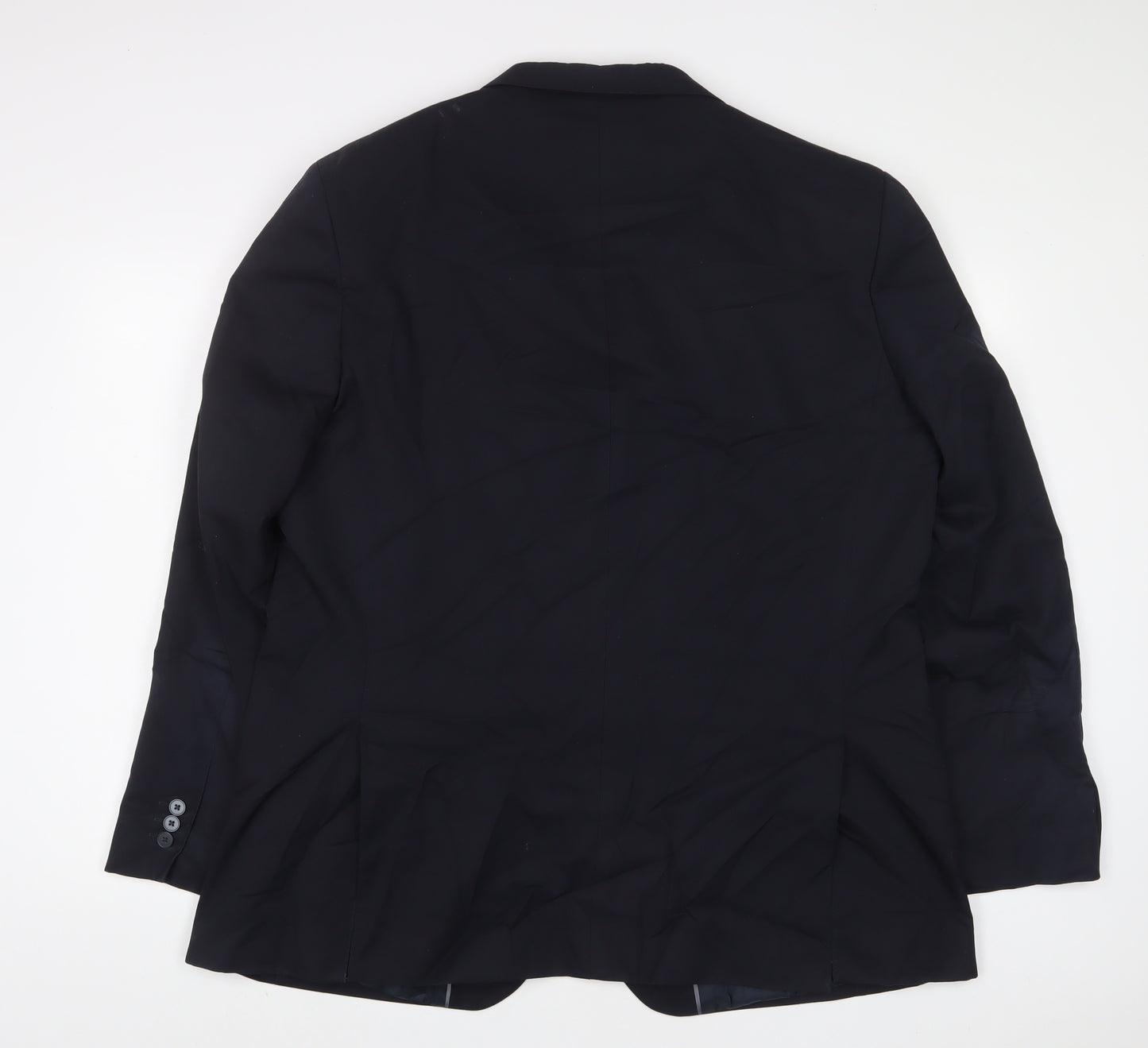 Marks and Spencer Mens Blue Polyester Jacket Suit Jacket Size 46 Regular