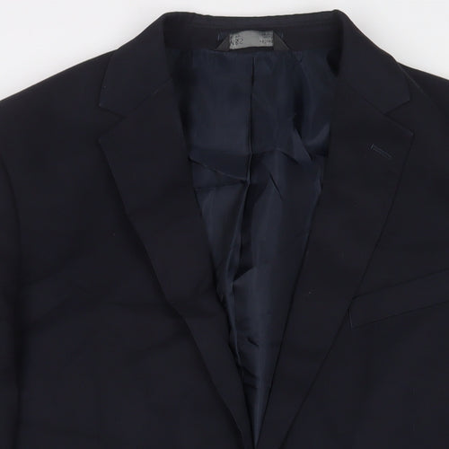 Marks and Spencer Mens Blue Polyester Jacket Suit Jacket Size 46 Regular