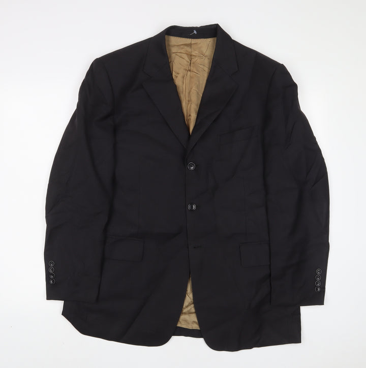 Racing Green Mens Grey Wool Jacket Suit Jacket Size 40 Regular