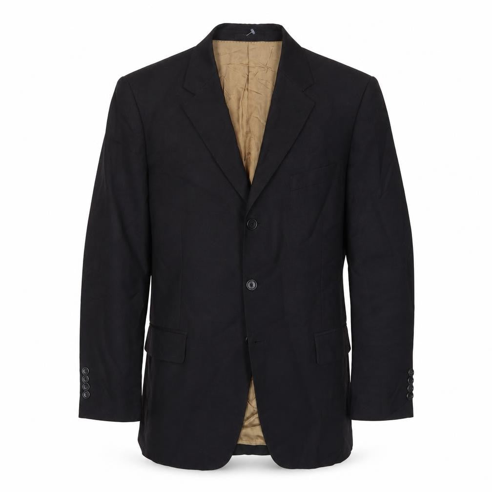 Front view of Racing Green men’s grey wool jacket suit jacket, size 40, regular