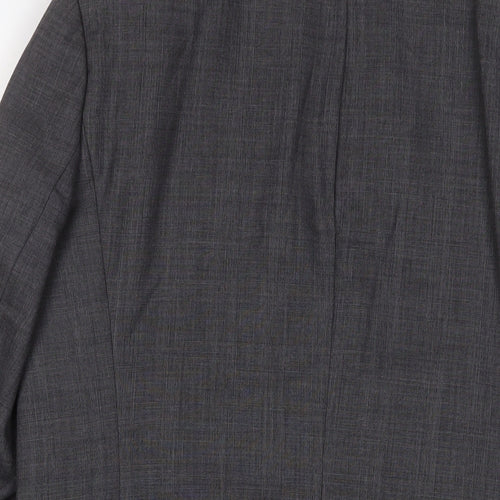 AllSaints Mens Grey Polyester Jacket Suit Jacket Size 40 Regular