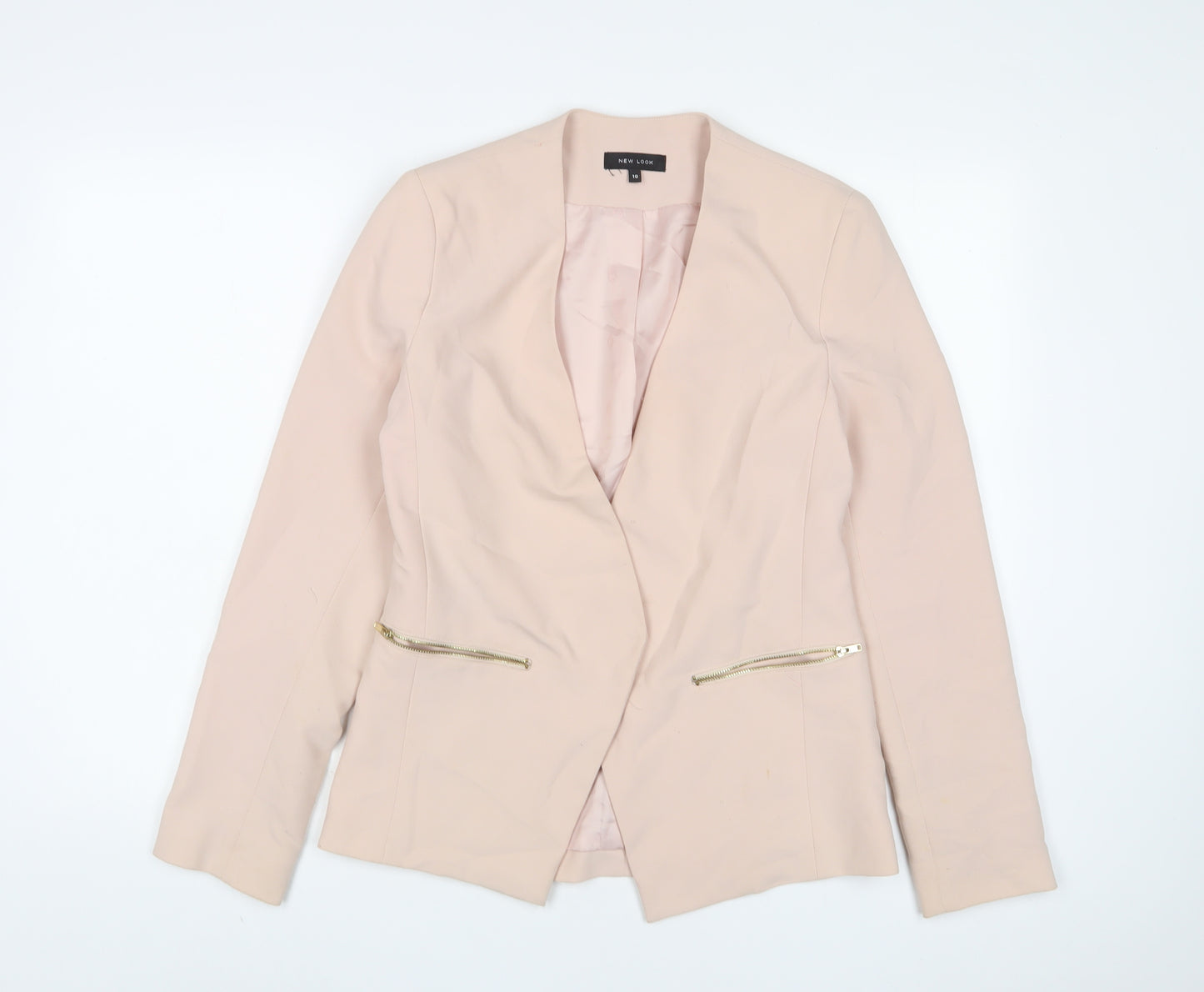 New Look Womens Pink Jacket Size 10 - Open