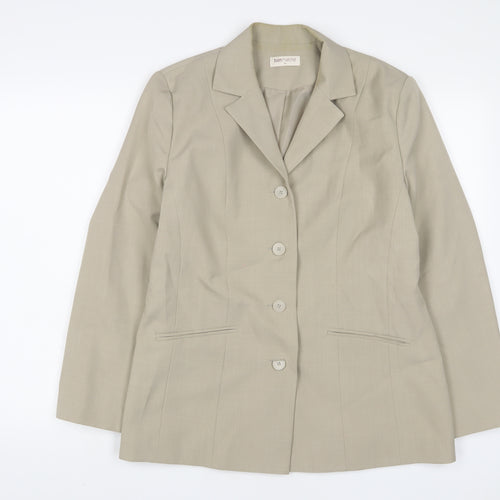 Bonmarché Womens Beige Jacket Blazer Size 14 Button