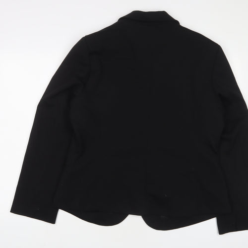 New Look Womens Black Jacket Blazer Size 18 Button