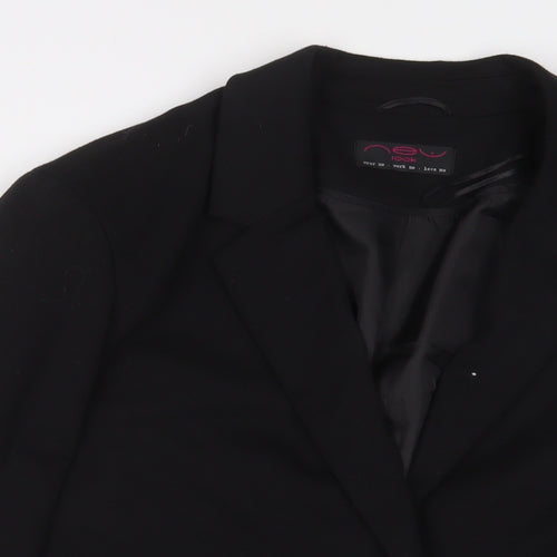 New Look Womens Black Jacket Blazer Size 18 Button