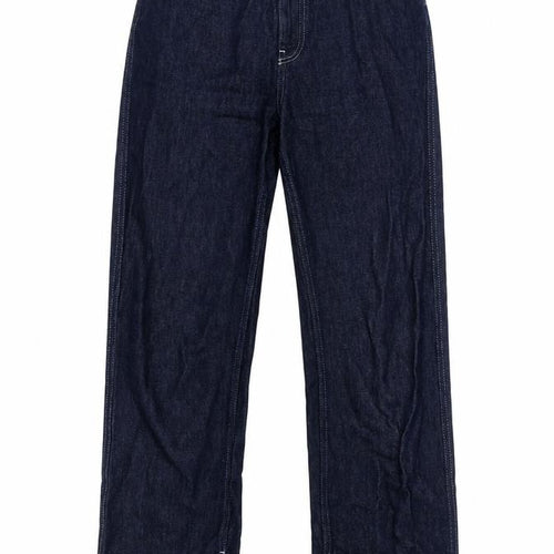 Naked Womens Blue Cotton Straight Jeans Size 10 L31 in Regular Button