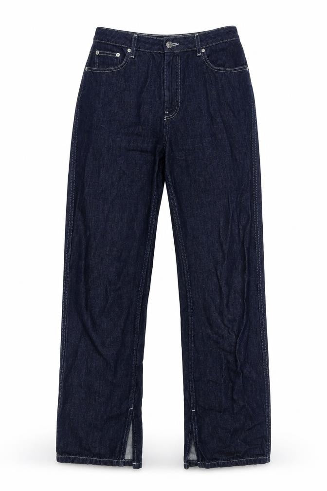Naked Womens Blue Cotton Straight Jeans Size 10 L31 in Regular Button