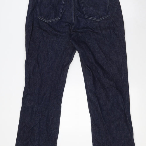 Naked Womens Blue Cotton Straight Jeans Size 10 L31 in Regular Button