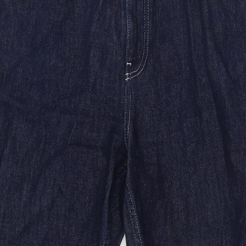 Naked Womens Blue Cotton Straight Jeans Size 10 L31 in Regular Button