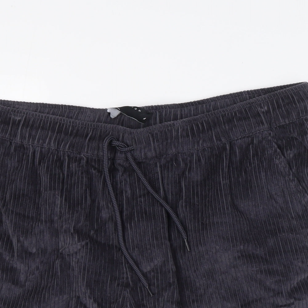 ASOS Mens Grey Cotton Bermuda Shorts Size 38 in Regular Tie - Elasticated Waist