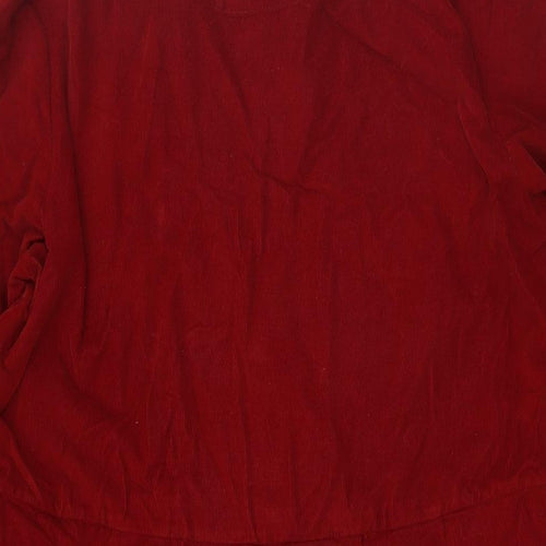 Toast Womens Red 100% Cotton A-Line Size 12 Boat Neck Snap
