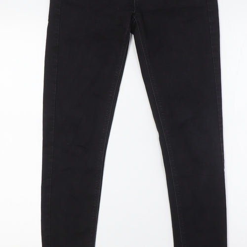 Oasis Womens Black Cotton Skinny Jeans Size 10 L30 in Regular Button - Jade