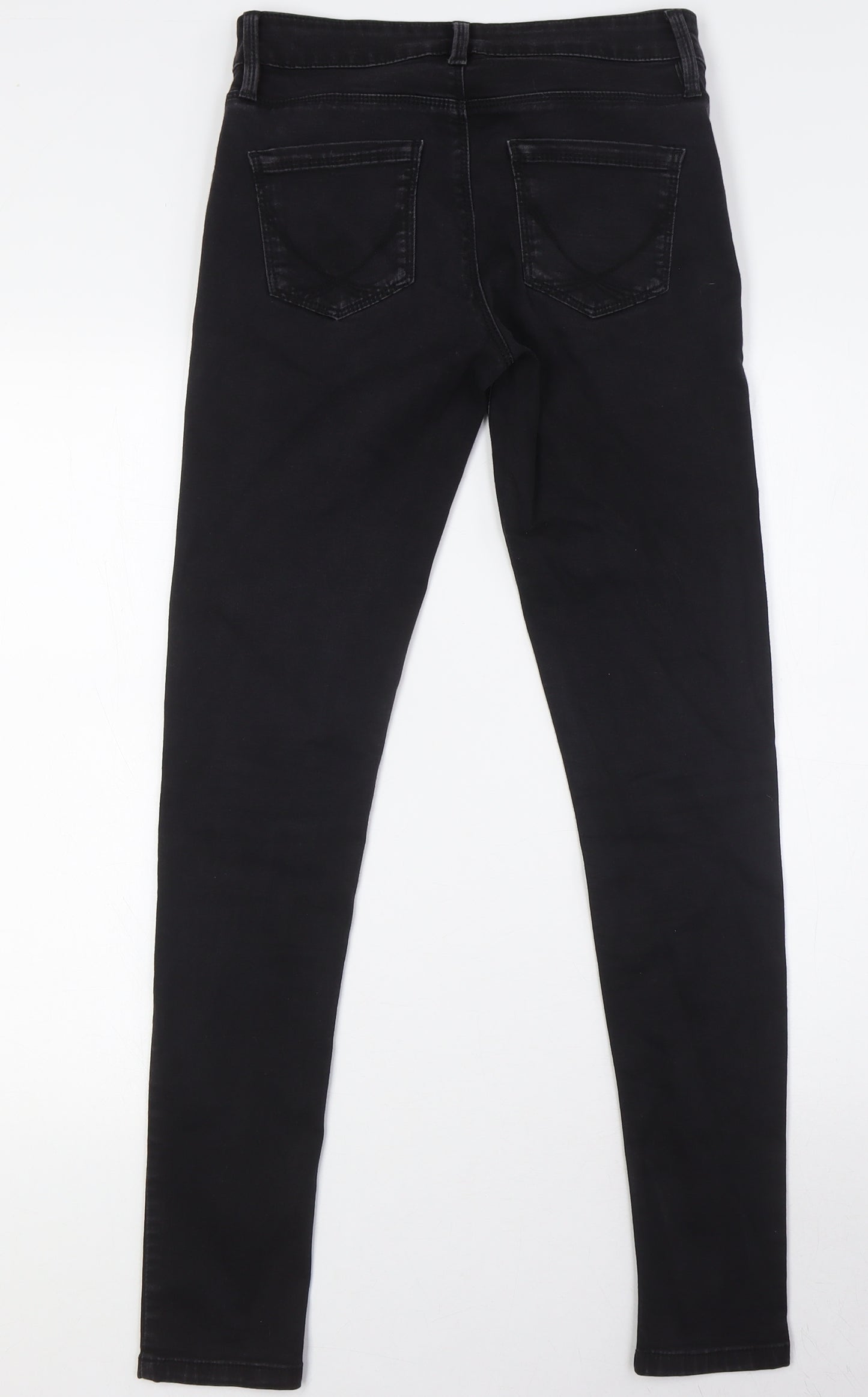 Oasis Womens Black Cotton Skinny Jeans Size 10 L30 in Regular Button - Jade
