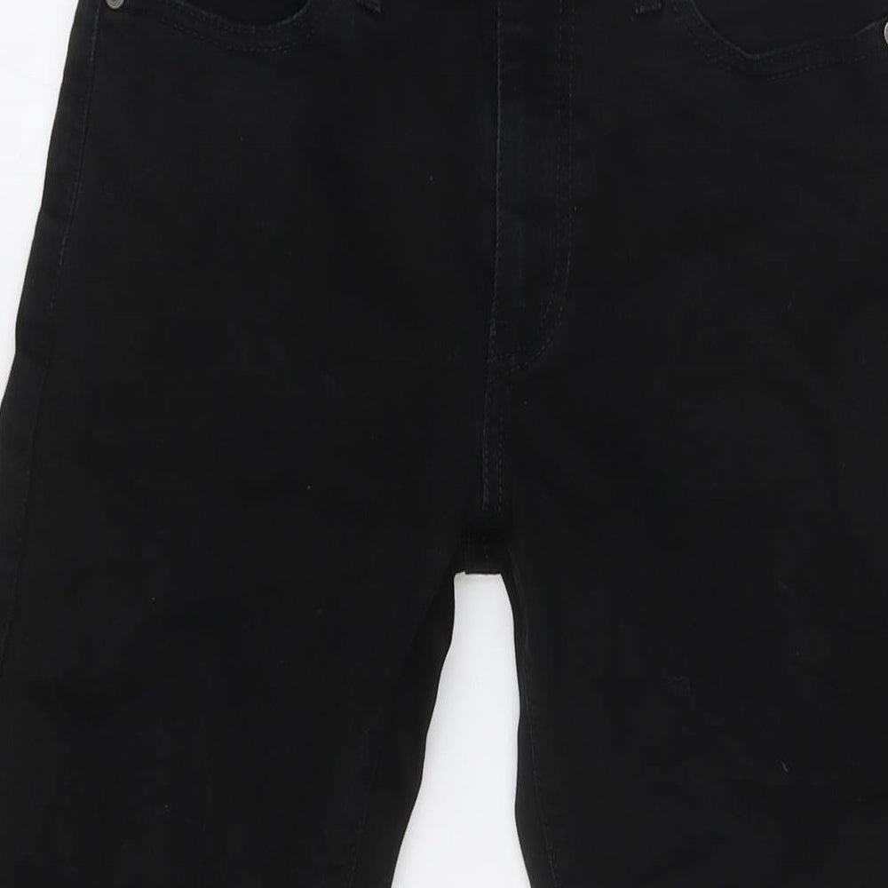 Levi's Mens Black Cotton Straight Jeans Size 28 in L30 in Regular Button