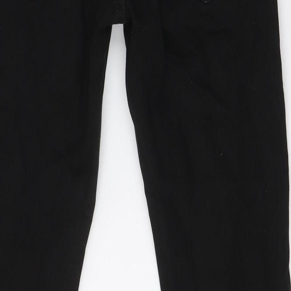 Levi's Mens Black Cotton Straight Jeans Size 28 in L30 in Regular Button