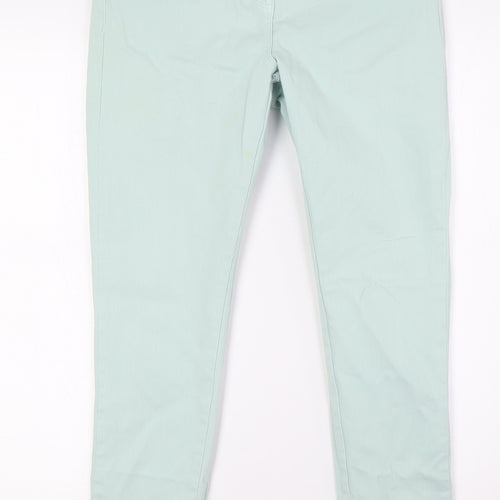 Gok Wan Womens Green Cotton Skinny Jeans Size 12 L27 in Regular Zip
