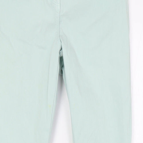 Gok Wan Womens Green Cotton Skinny Jeans Size 12 L27 in Regular Zip