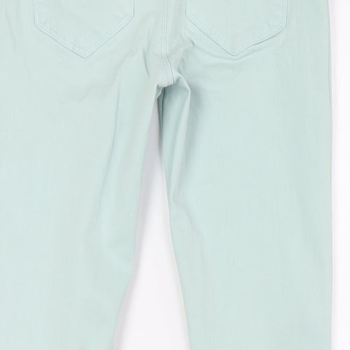 Gok Wan Womens Green Cotton Skinny Jeans Size 12 L27 in Regular Zip