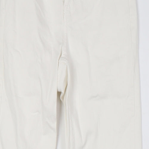 Topshop Womens Ivory Cotton Mom Jeans Size 25 in L28 in Regular Zip