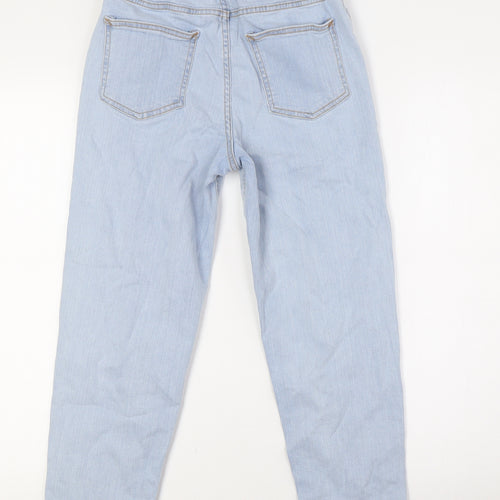 Denim Girls Blue Cotton Straight Jeans Size 9-10 Years L23 in Regular - Elasticated Waist