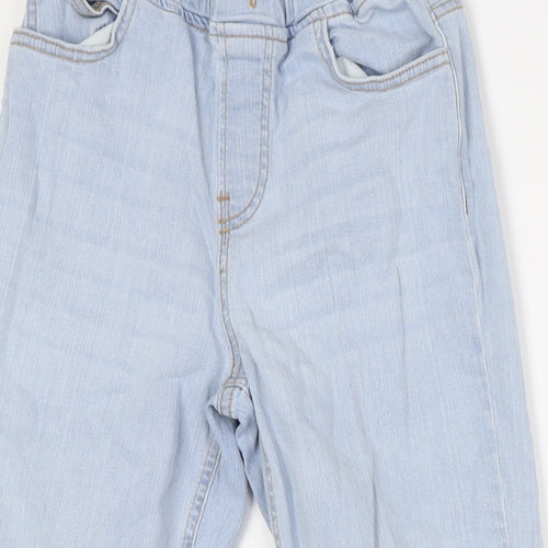 Denim Girls Blue Cotton Straight Jeans Size 9-10 Years L23 in Regular - Elasticated Waist