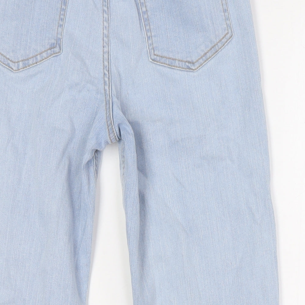 Denim Girls Blue Cotton Straight Jeans Size 9-10 Years L23 in Regular - Elasticated Waist