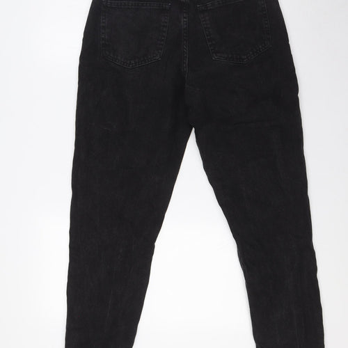 Denim Co Womens Black Cotton Straight Jeans Size 10 L30 in Regular Zip