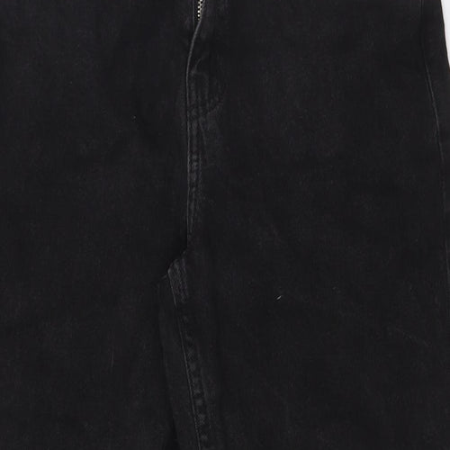 Denim Co Womens Black Cotton Straight Jeans Size 10 L30 in Regular Zip
